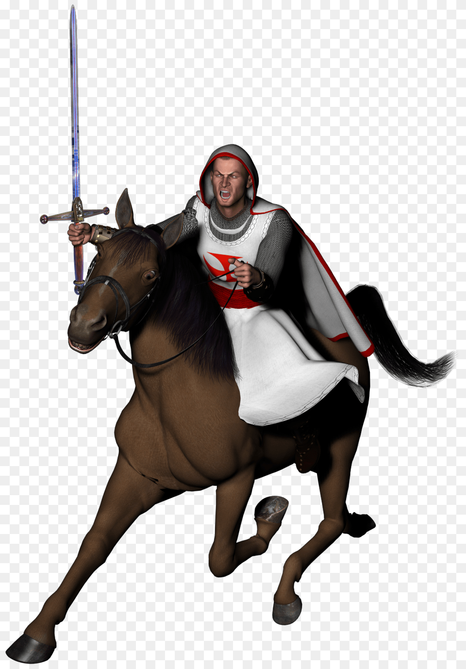 Medival Knight, Animal, Equestrian, Person, People Free Png