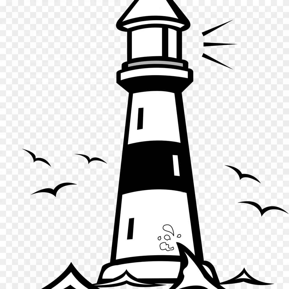 Medquit Lighthouse Clipart Coloring, Stencil, Architecture, Beacon, Building Png