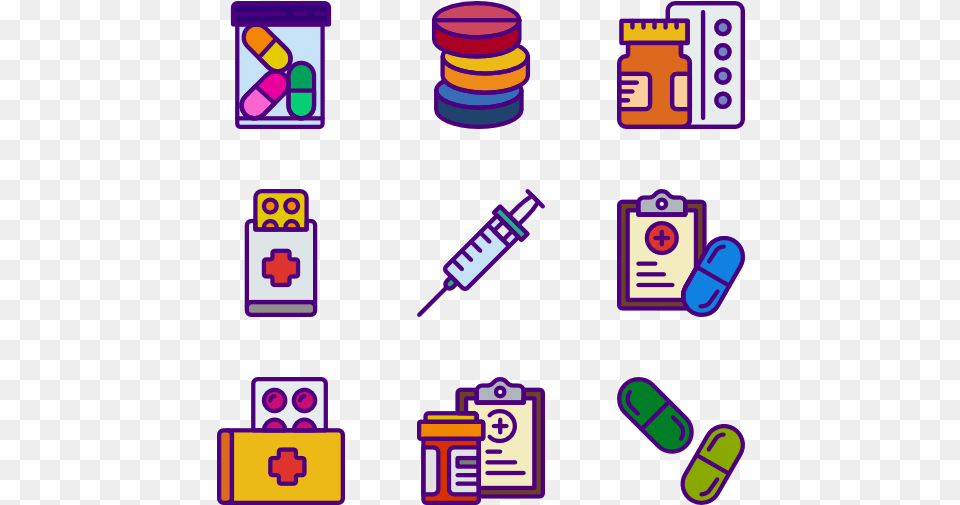 Meds Amp Drugs 70 Icons Drugs, Purple Free Png