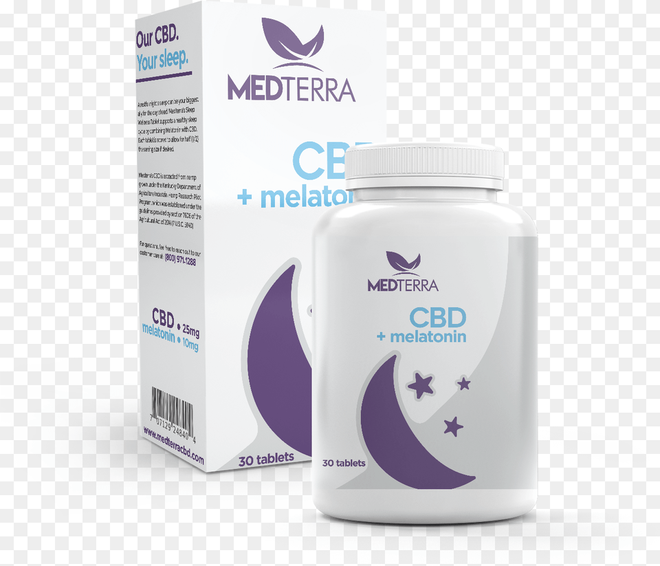 Medterra Dissolvable Sleep Tablets Melatonin Cbd Hypnotic, Bottle Free Png Download