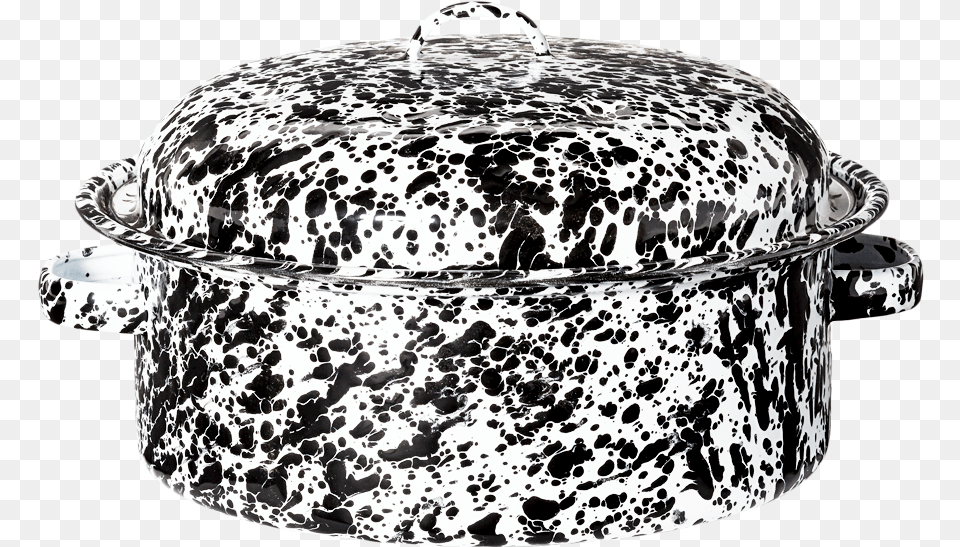 Meduim Cooking Pot Black Marble Duffel Bag, Art, Cookware, Pottery, Porcelain Png Image