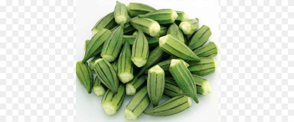 Meduim Size Cleaned Okra, Food, Produce, Plant, Vegetable Free Png