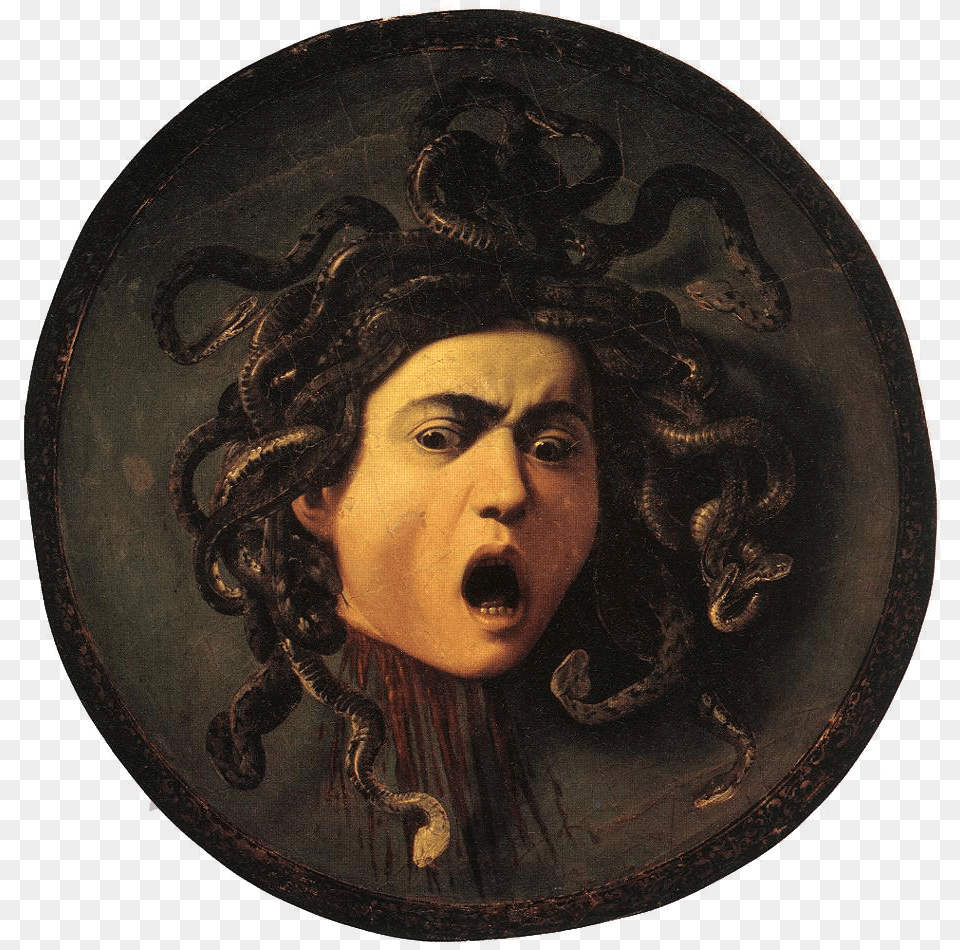 Medusa Caravaggio, Art, Painting, Face, Head Free Transparent Png