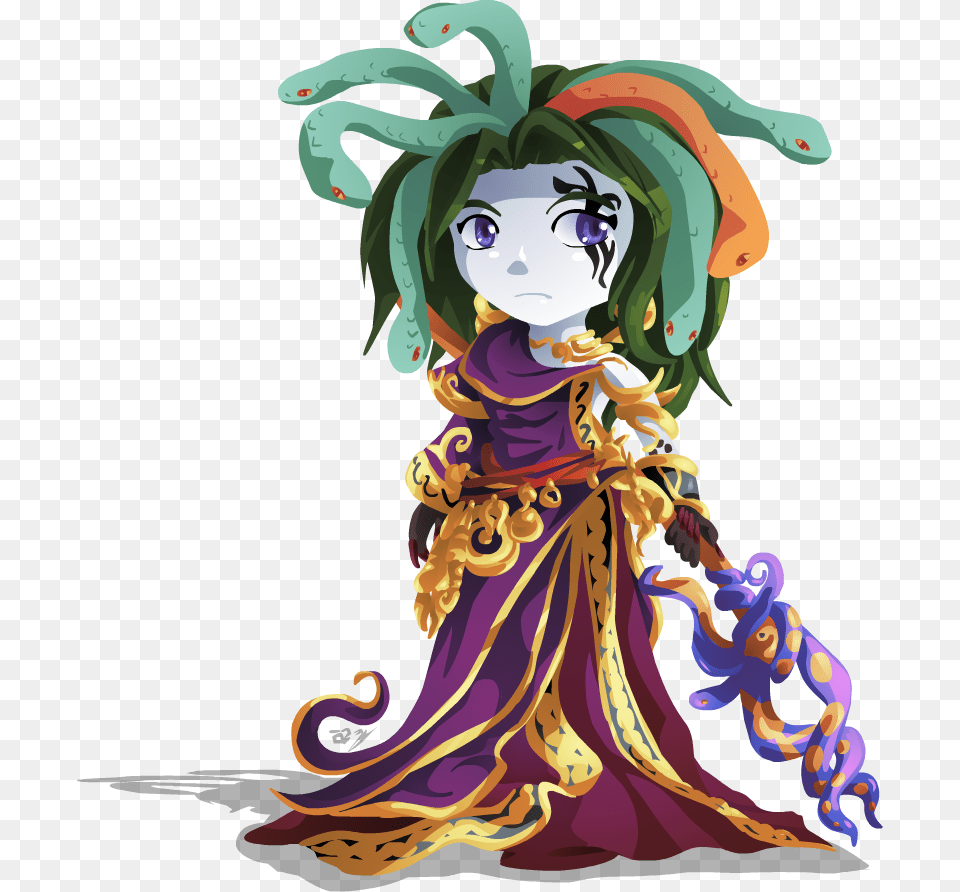 Medusa Clipart Animated Kid Icarus, Book, Comics, Publication, Person Free Png Download