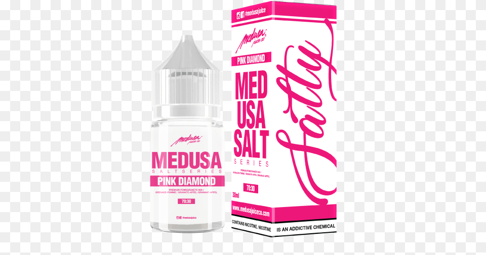 Medusa Salty Pink Diamond Table Salt, Bottle, Advertisement, Cosmetics, Lotion Free Png Download