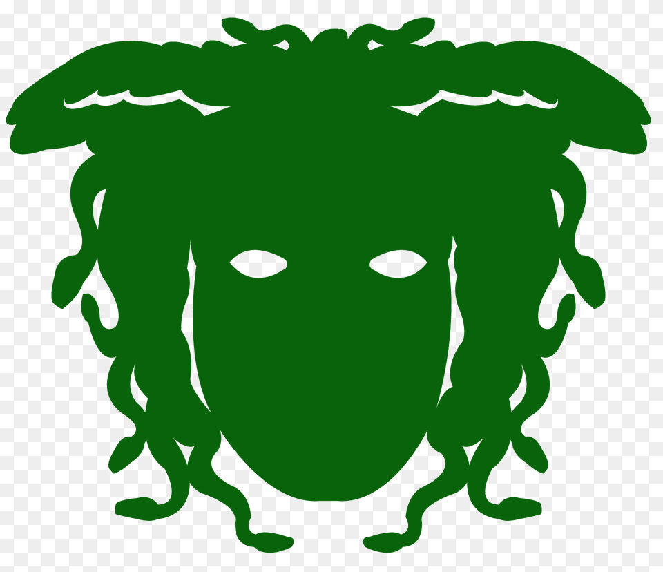 Medusa Silhouette, Green, Animal, Canine, Dog Png Image