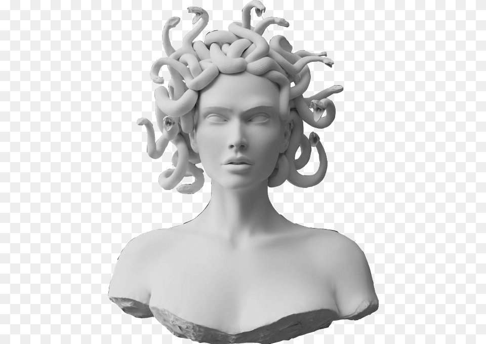 Medusa Statue Head, Art, Adult, Female, Person Png
