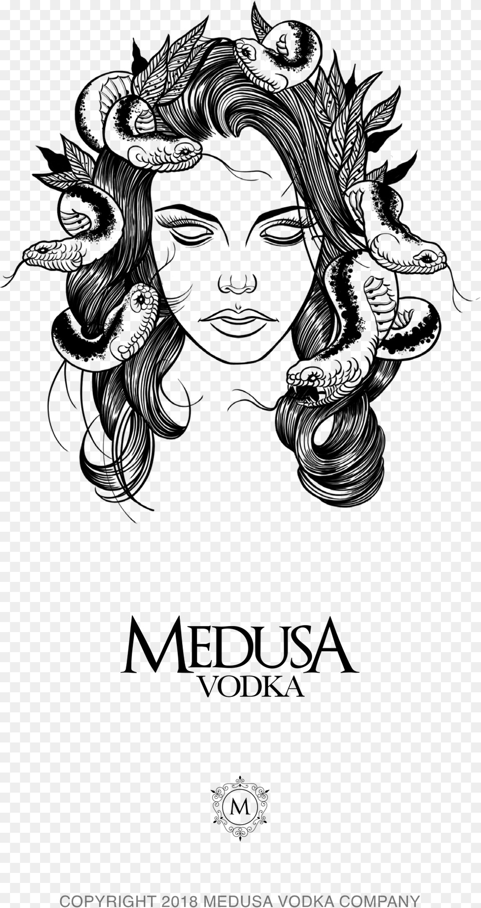 Medusa Vodka, Gray Free Png Download