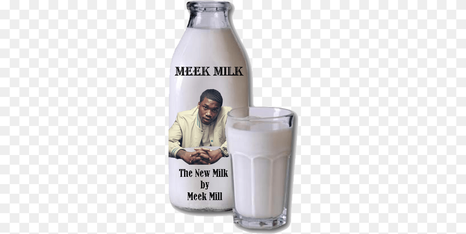 Meek Milk The New Milk By Meek Mill Meek Mill Real Me Pt, Beverage, Adult, Male, Man Free Transparent Png