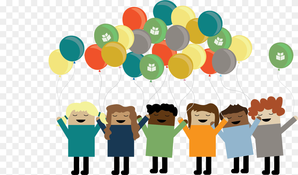 Meeple With Balloons Sharing, Balloon, People, Person, Baby Png
