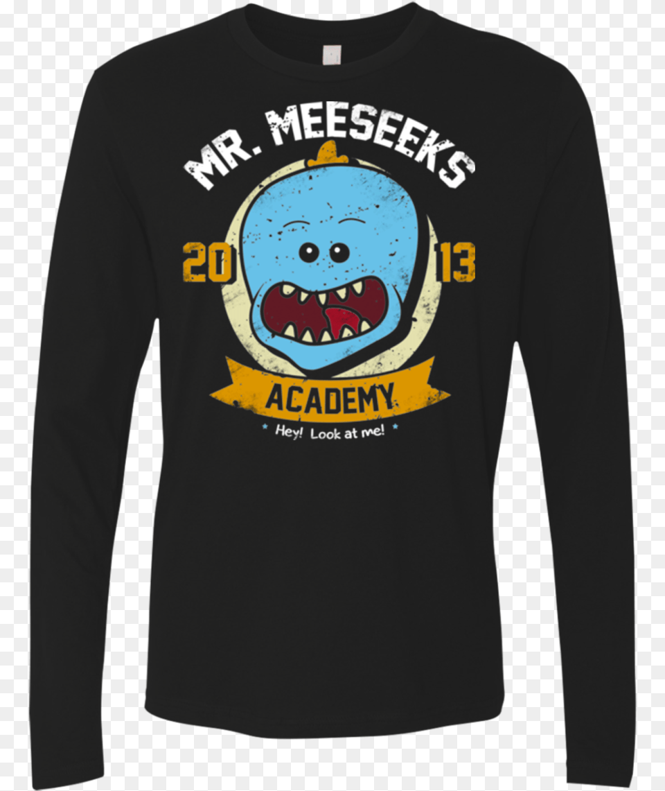 Meeseeks Academy Men S Premium Long Sleeve Long Sleeved T Shirt, Clothing, Long Sleeve, T-shirt Png