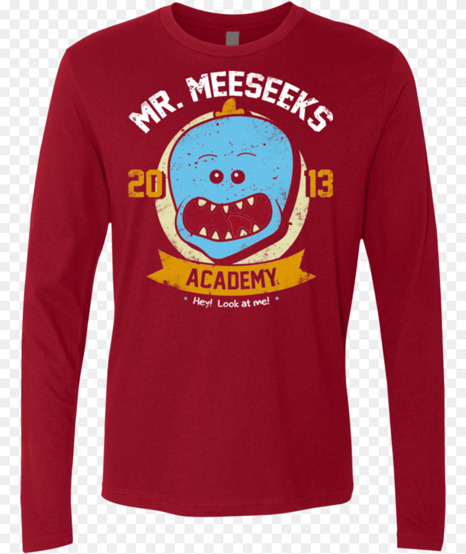 Meeseeks Academy Men39s Premium Long Sleeve T Shirt, Clothing, Long Sleeve, T-shirt Free Png Download