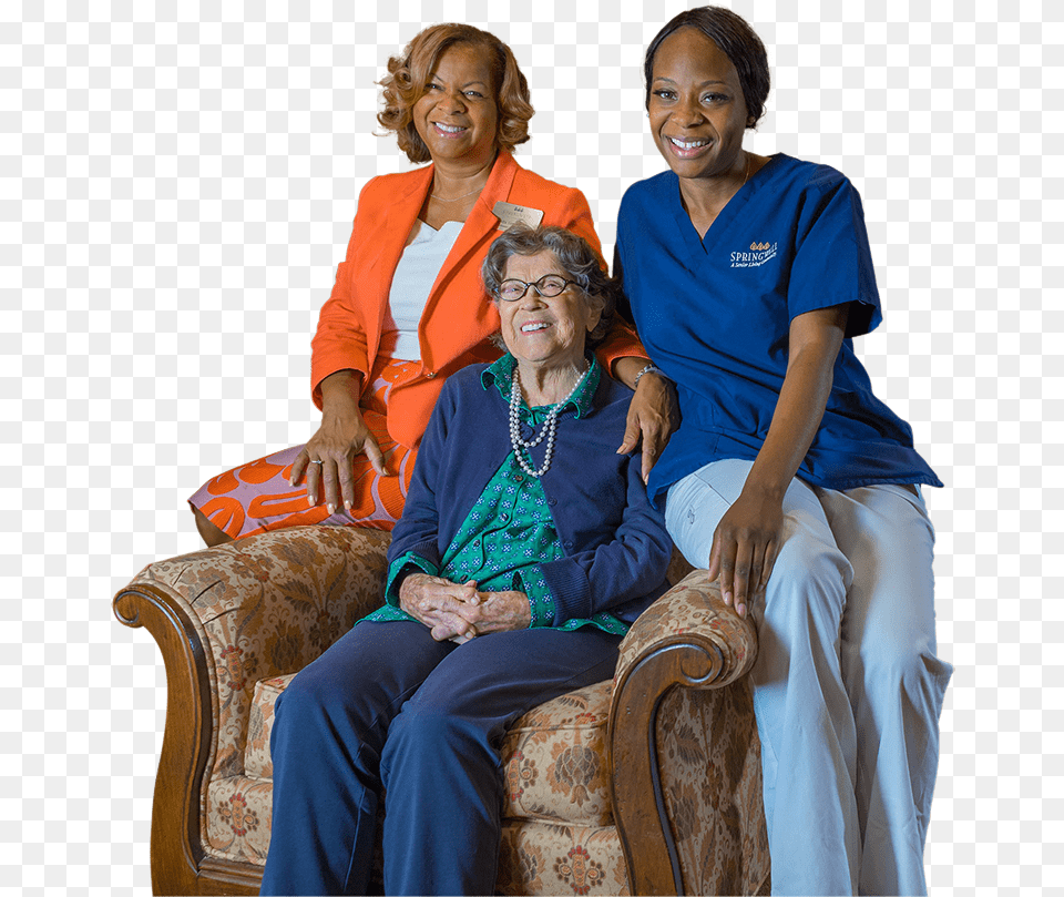 Meet Our Team At Springwell Senior Living Sitting, Adult, Person, Woman, Female Free Png Download