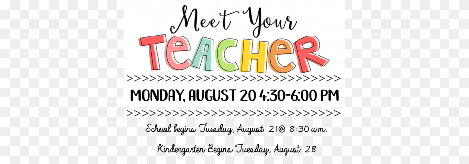 Meet Teach And School Starts Calligraphy, Text Png Image
