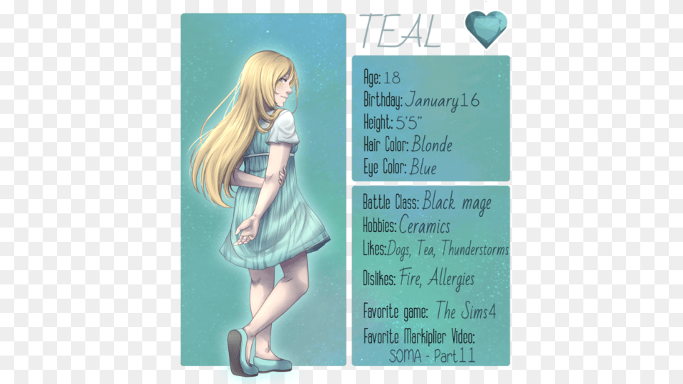 Meet Teal She39s The Most Reserved And Quiet One Out Markiplier Hearts And Heroes Fanart, Book, Publication, Comics, Adult Png Image