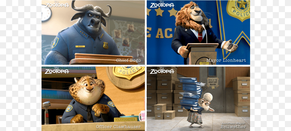 Meet The Cast Of Zootopia Zootopia Cast Animals, Art, Collage, Box, Adult Png