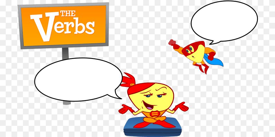 Meet Vinny The Action Verb And Lucy The Linking Verb Action Verb Grammaropolis, Balloon, Book, Comics, Publication Png Image
