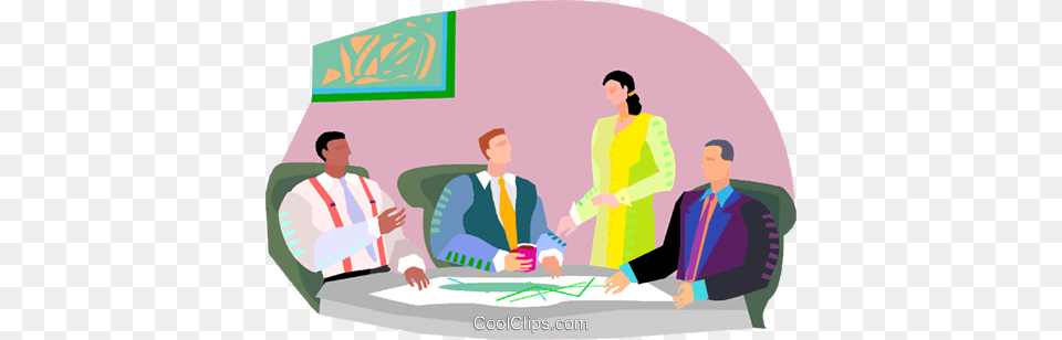 Meeting Comparing Ideas Royalty Vector Clip Art Illustration, People, Person, Male, Adult Free Png Download