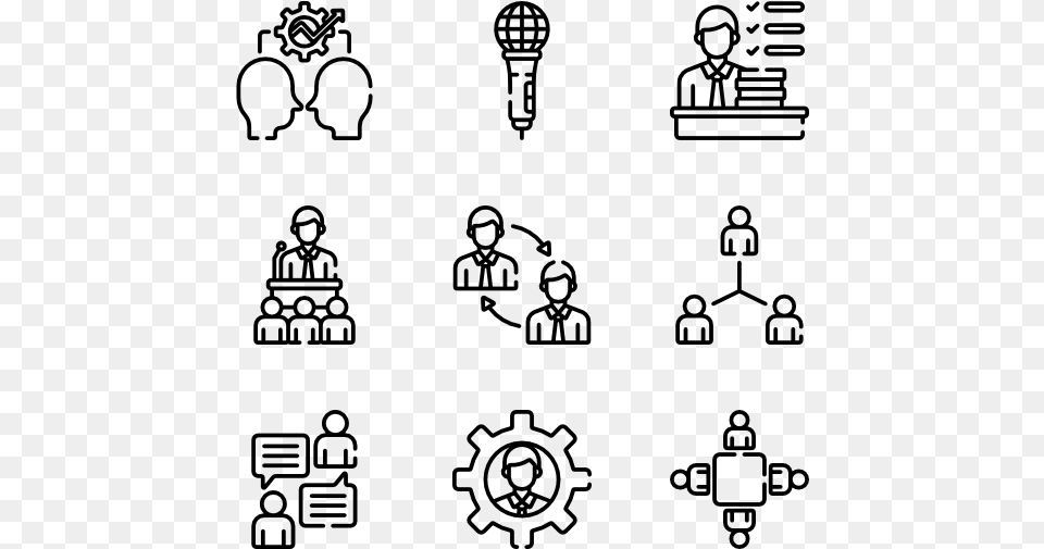 Meeting Line Vector, Gray Free Png