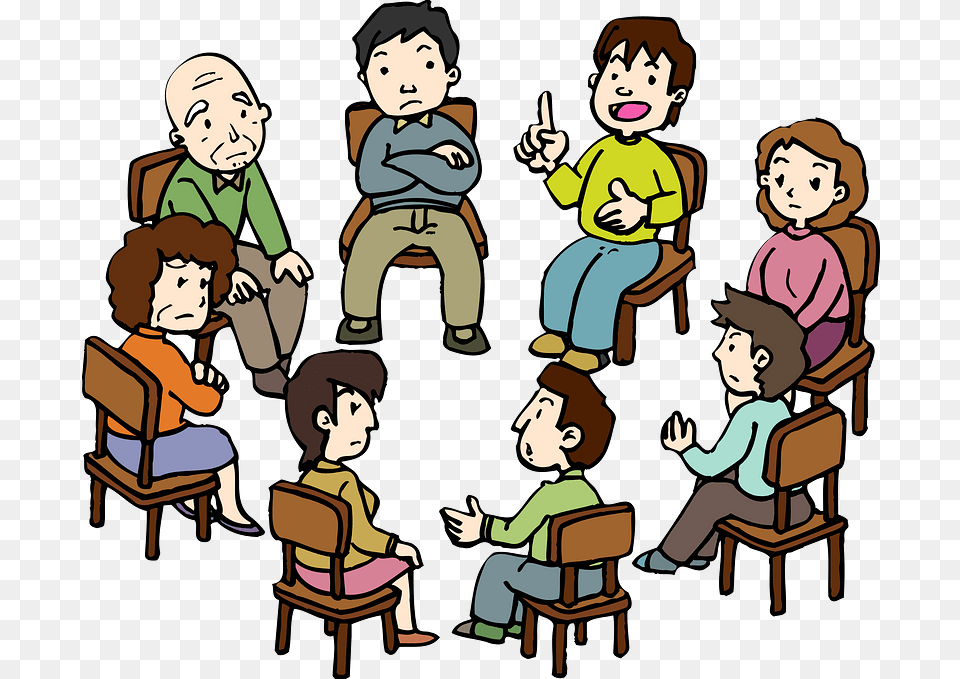 Meeting People Clipart Group Therapy Clip Art, Publication, Baby, Book, Person Png Image
