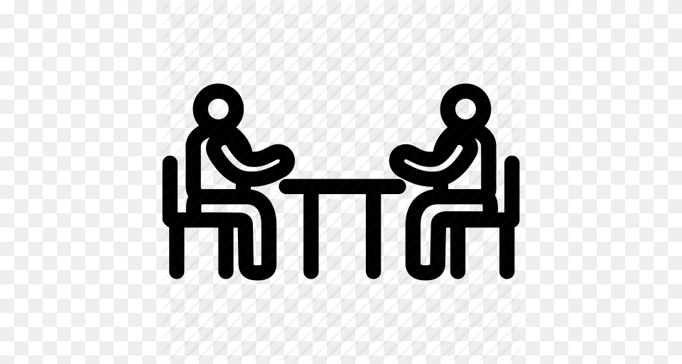 Meeting People Sitting Table Talking Icon, Conversation, Interview, Person Free Png