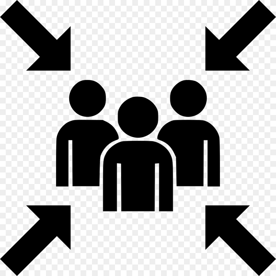 Meeting Point Reunion Group People Icon Download, Sign, Symbol, Person, Stencil Free Transparent Png