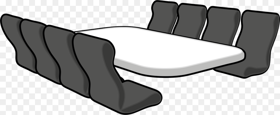 Meeting Room With Seats Vector Clipart Image, Furniture, Table, Dining Table Free Png Download