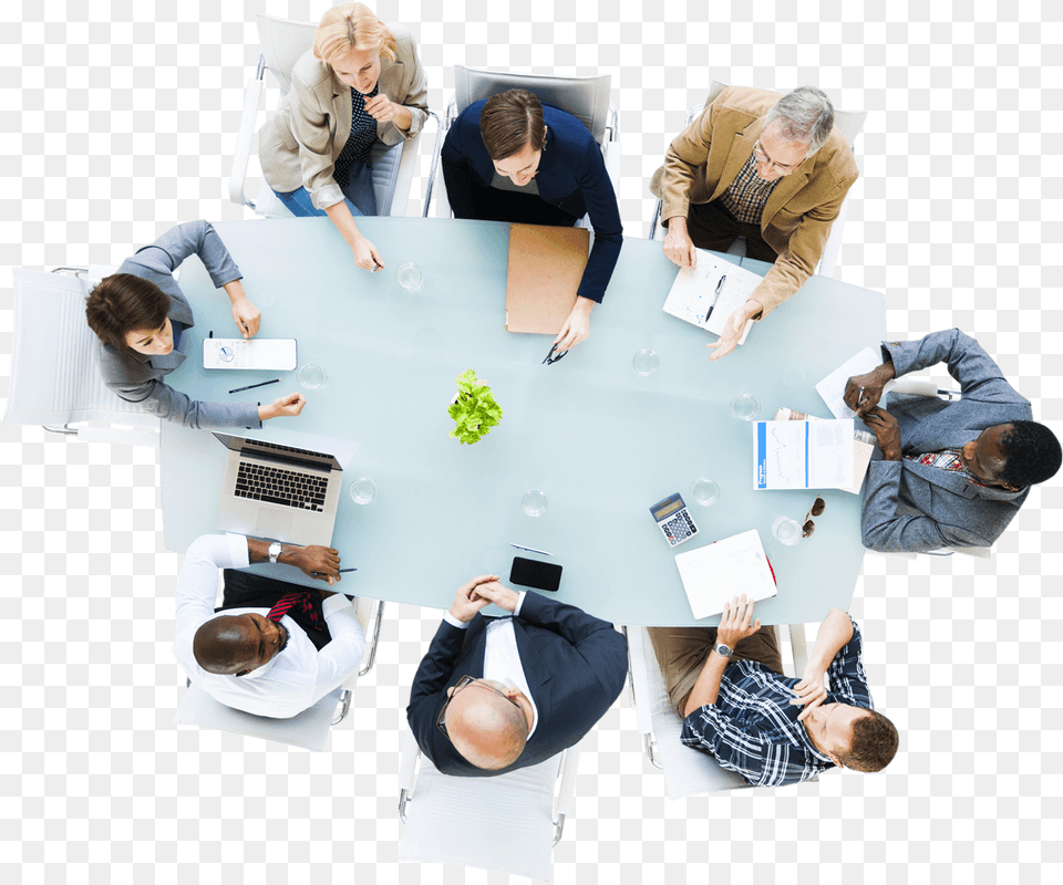 Meeting Table Top View, Adult, Person, People, Woman Free Png Download