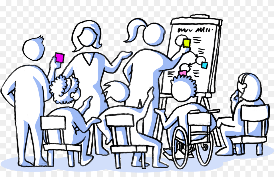 Meeting Transparent Images All Drawing Of A Meeting, Adult, Man, Male, Person Png Image