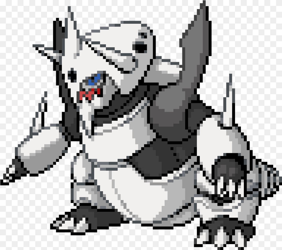 Mega Aggron Pixel Art Free Transparent Png