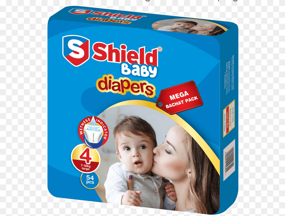Mega Bachat Pack Large Shield Diapers Super Bachat Pack, Baby, Person, Adult, Female Free Png