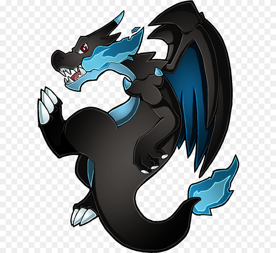 Mega Charizard X Illustration, Dragon, Person Free Png Download