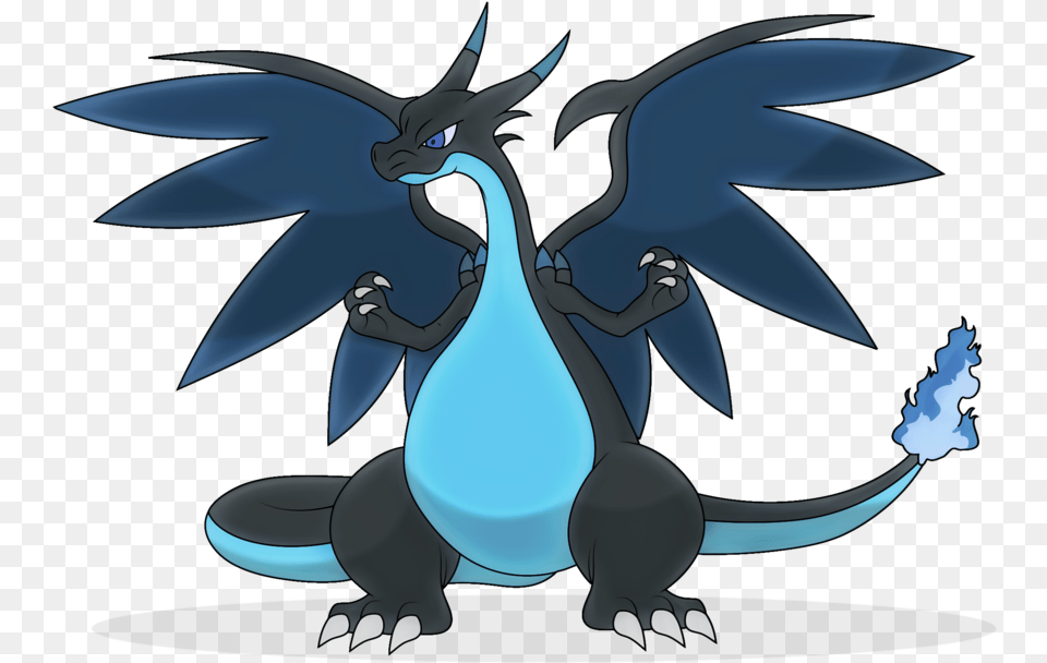 Mega Charizard X Without Flames, Dragon, Blade, Dagger, Knife Png Image