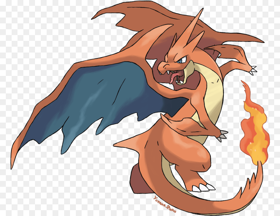 Mega Charizard Y, Dragon, Person Free Png Download