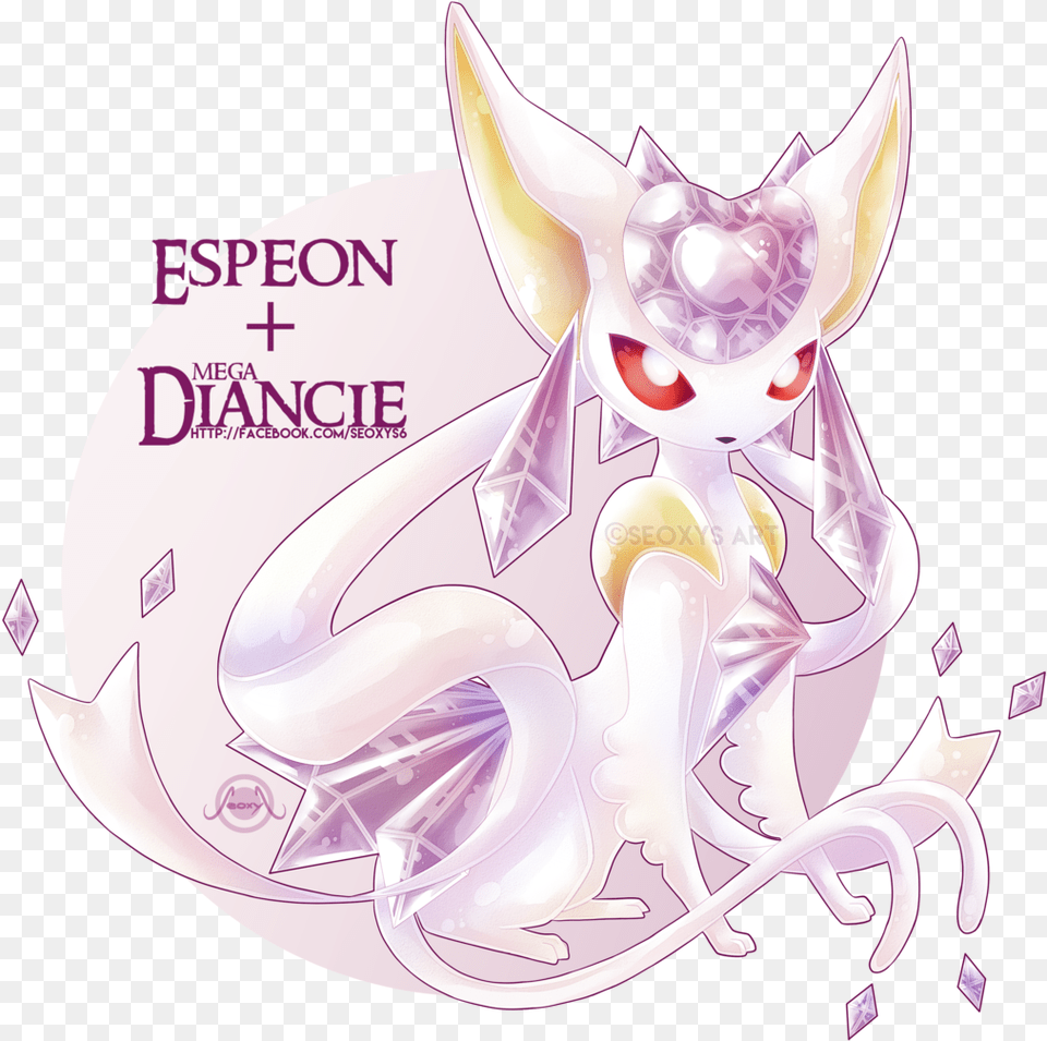 Mega Diancie And Espeon, Book, Publication, Comics, Art Png