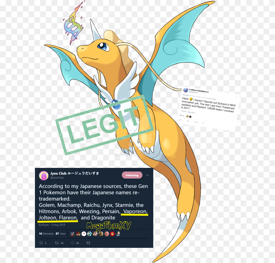 Mega Dragonite Pokemon, Advertisement, Poster, Animal, Fish Free Png