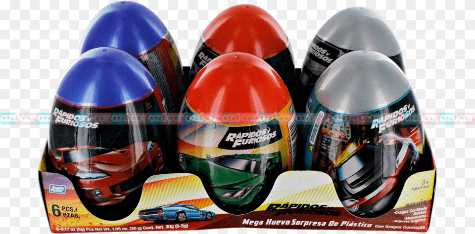 Mega Egg Surprise Candy Fast And Furios 6 Pack 8x6 Fast Amp Furious, Crash Helmet, Helmet, Car, Transportation Free Png Download