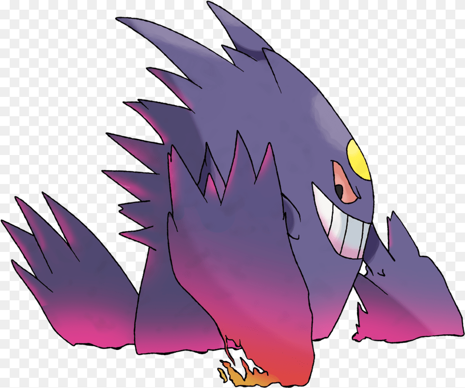 Mega Gengar As The Shadow Pokemon Is At A State Pokemon Gengar Side View, Person, Face, Head Png