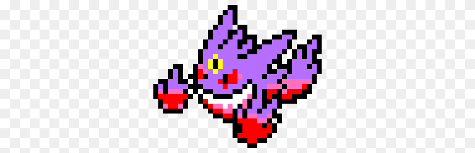 Mega Gengar Pixel Art Maker, Graphics, Purple, Qr Code Png Image