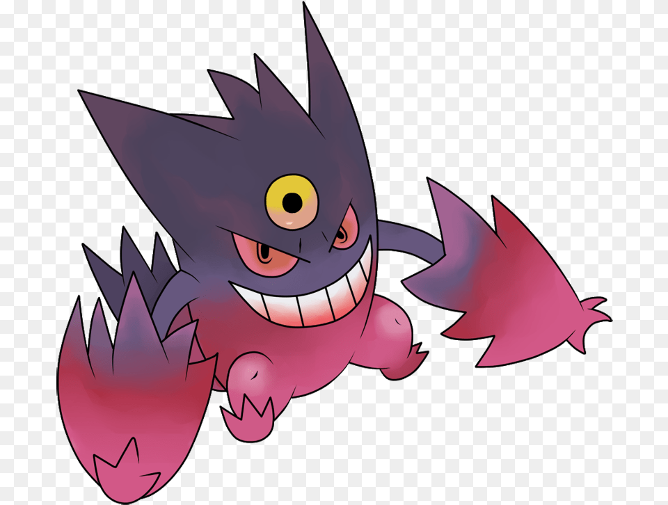 Mega Gengar Pokemon Gengar Mega Evolution, Baby, Person, Animal, Fish Free Png Download