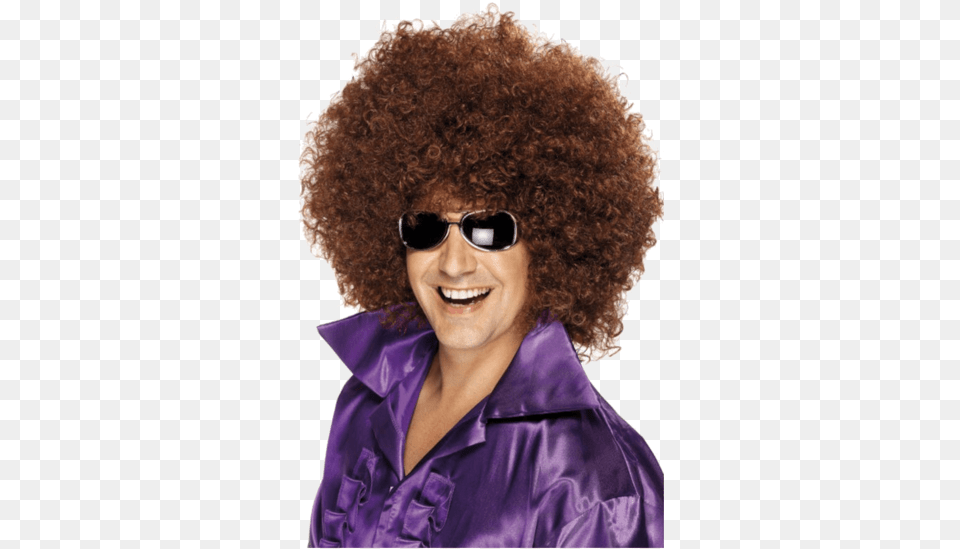 Mega Huge Brown Afro Wigquot Namequotog Description Brown Afro, Accessories, Sunglasses, Person, Female Free Png Download