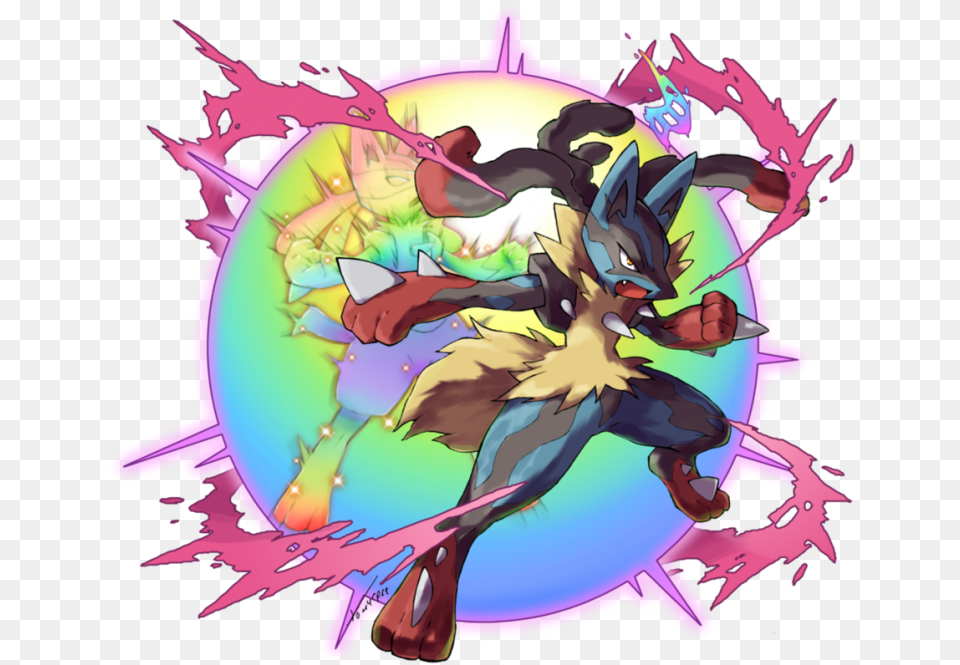 Mega Lucario, Art, Graphics, Book, Comics Free Png