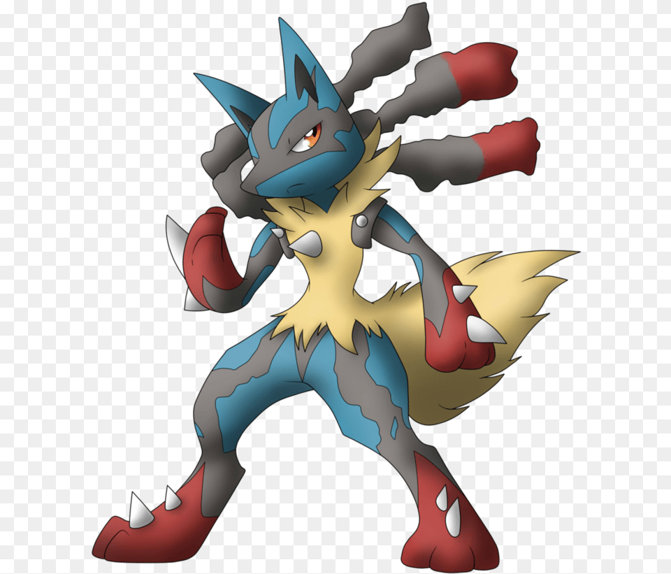 Mega Lucario By Ar Ameth Mega Lucario No Background, Book, Comics, Publication, Electronics Png Image