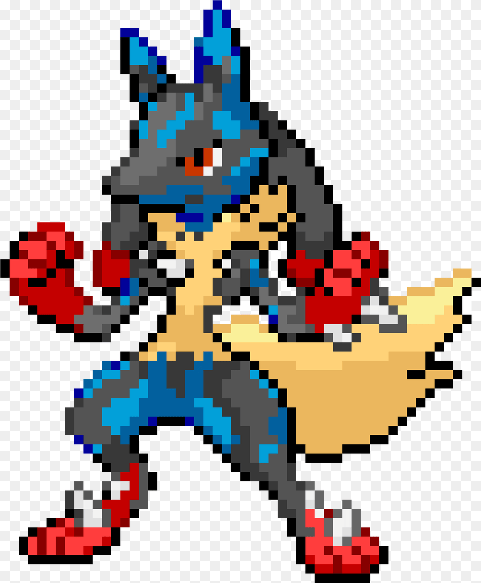 Mega Lucario Pixel Art Png