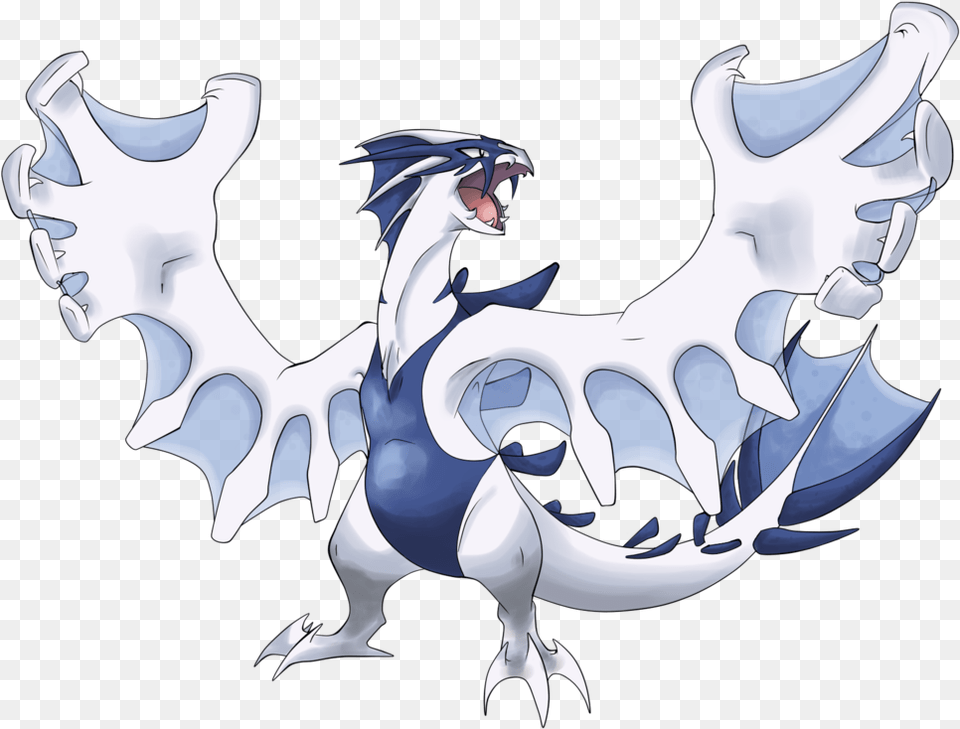 Mega Lugia Fan Art Pokemon Ho Oh Mega Evolution, Dragon, Adult, Female, Person Png