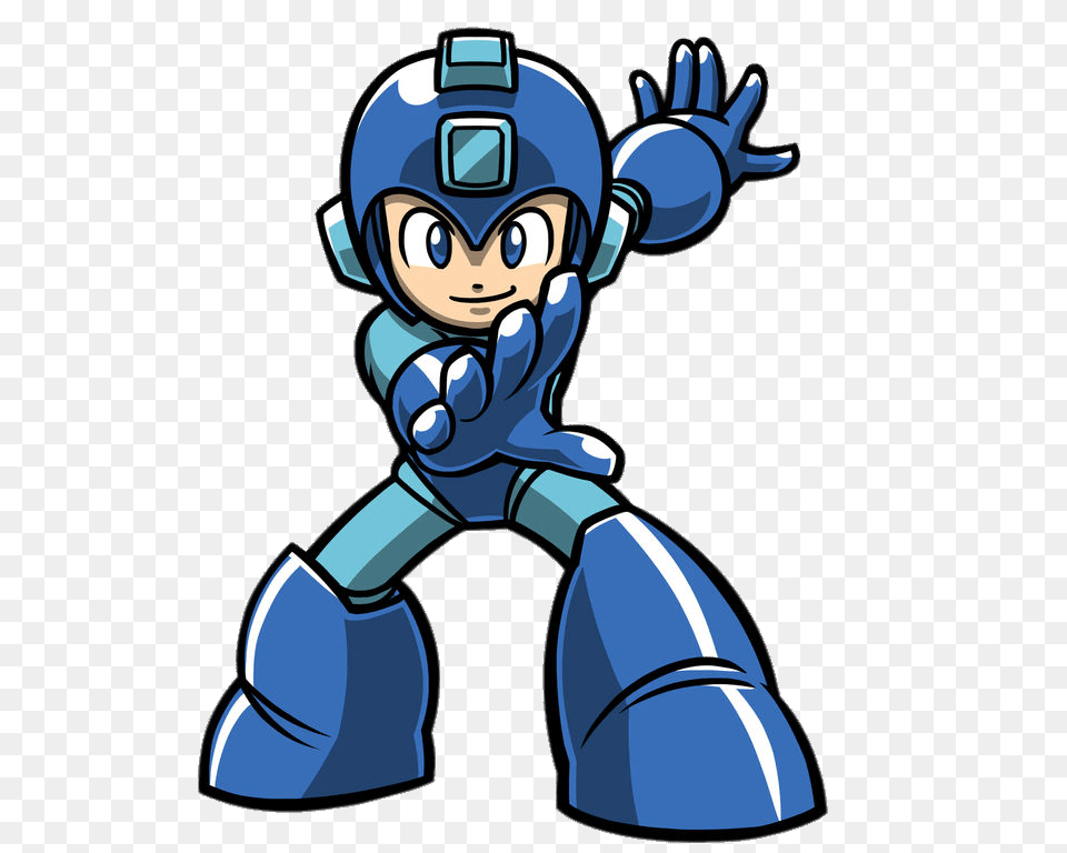 Mega Man Holding Out Hand Transparent, Baby, Person, Face, Head Free Png