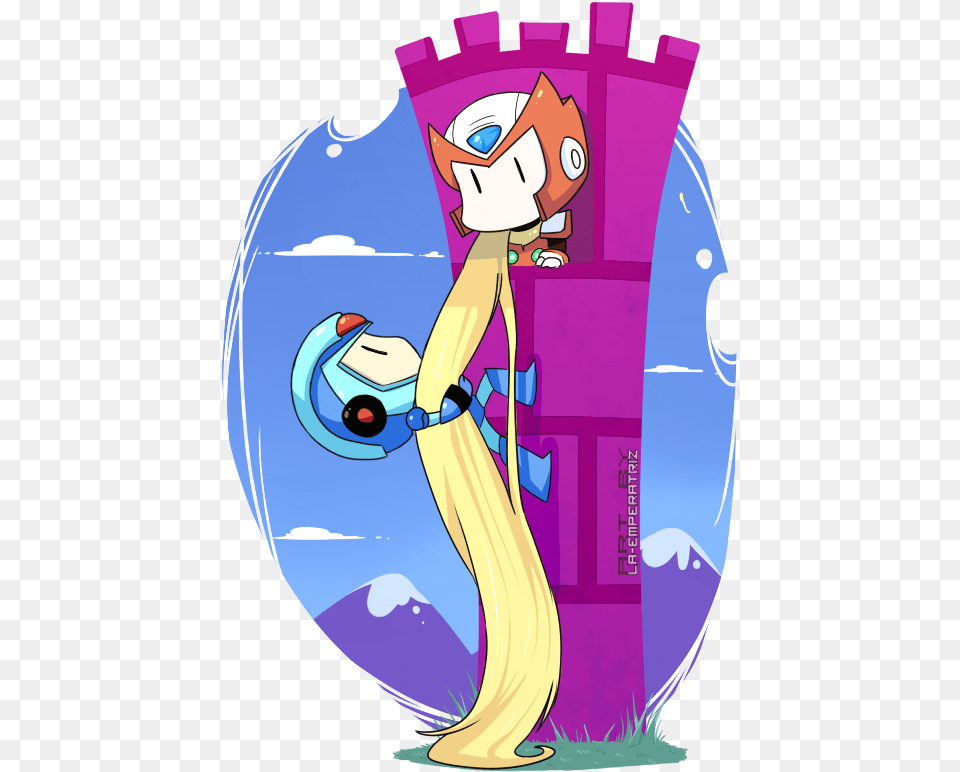 Mega Man Rapunzel, Book, Comics, Publication, Person Free Png