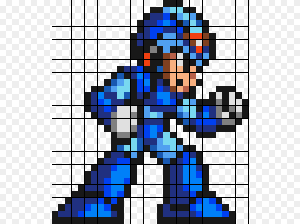 Mega Man X Perler Bead Pattern Bead Sprite Mega Man X Pixel Art Grid, Tile, Mosaic Png