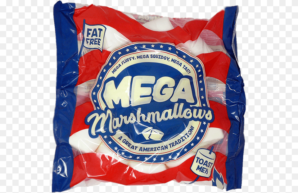 Mega Marshmallows Snack Mega Marshmallows, Flag, Food, Sweets Free Transparent Png