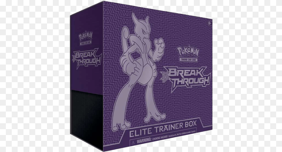 Mega Mewtwo X Ptcgo Code Pokemon Tcg Xy8 Breakthrough Elite Trainer Box, Purple, Book, Publication, Animal Png